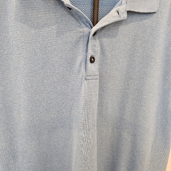 Lululemon Polo Shirt Men's Large Blue Golf Casual Stretch Preppy Athleisure - Picture 2 of 7